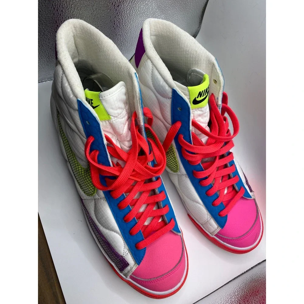 Nike Blazer Mid Rebel XX Quilted High Top Fashion Sneakers DA7566-600 Sz‎ 14